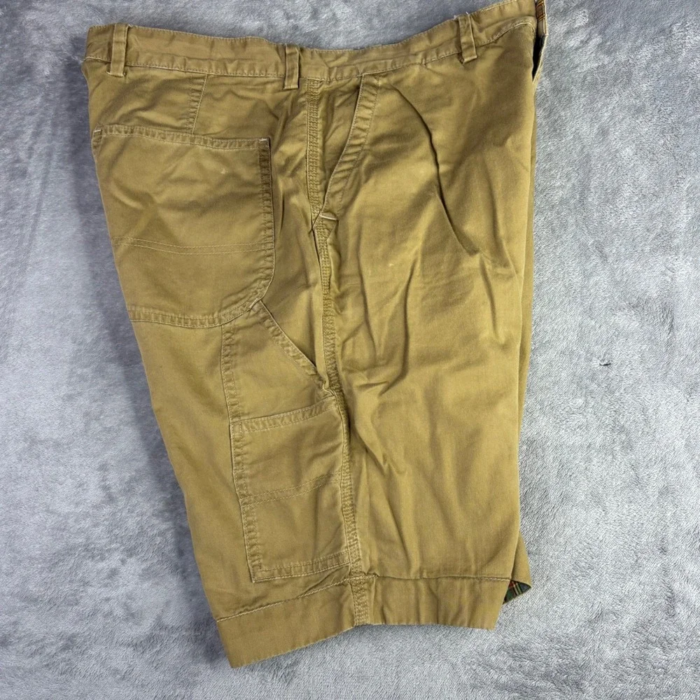 Polo Ralph Lauren Reversible Shorts Mens 34 Khaki Plaid Carpenter Chino Utility